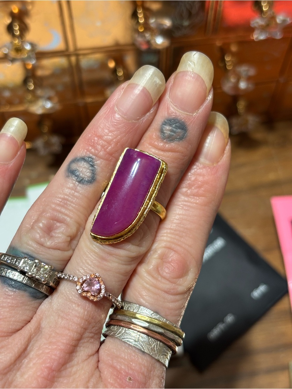 Adjustable Stone Ring